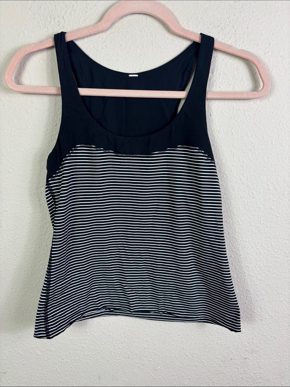 Lululemon Black White Stripe‎ Tank Top size 6